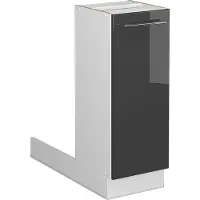 Vicco Isla de cocina Fame-Line Antracita alto brillo 30 cm sin encimera, Model 38540