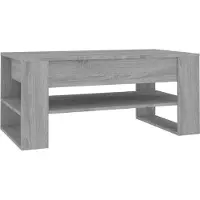 Syfax Mesa de centro madera de ingeniería gris Sonoma 102x55x45 cm