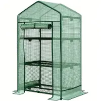 Floordirekt Invernadero Bloom, resistente a la intemperie, con estructura de acero robusta y 3 estantes