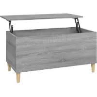 Syfax Mesa de centro madera contrachapada gris Sonoma 90x44,5x45 cm