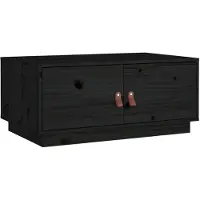 Syfax Mesa de centro de madera maciza de pino 80x50x35 cm