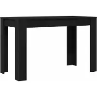 Syfax Mesa de comedor de madera ingeniería roble negro 120x60x76 cm