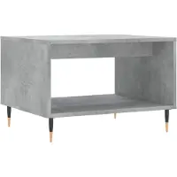 Syfax Mesa de centro madera de ingeniería gris hormigón 60x50x40 cm