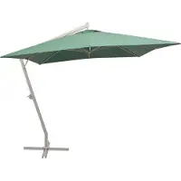 The Living Store Toldo para jardín Living Store, 300x300 cm, color verde, con mástil de aluminio