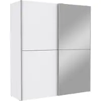 CasaDolce Armario con puertas correderas, modelo WHITE KISS