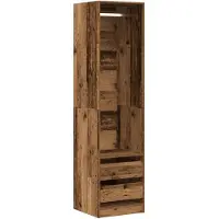 Syfax Armario de madera de ingeniería roble envejecido 50x50x200 cm