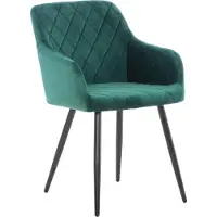 CLP Silla para comedor Shila, tapizada en terciopelo, con acolchado y protectores para el suelo. Color: gris. Material: terciopelo