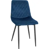 CLP Silla de comedor Telde, tapizada en terciopelo, con asiento acolchado, estructura de metal. Tapicería de terciopelo de alta calidad, color: negro