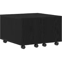 Syfax Mesa de Café Roble Negro 60 x 60 x 38 cm Madera de ingeniería