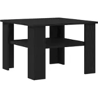 Syfax Mesa de Café Roble Negro 60 x 60 x 42 cm Madera de ingeniería