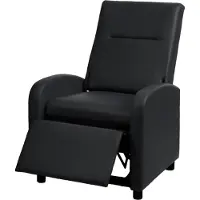 Mendler Sillón de televisión HWC-H18, sillón reclinable tipo chaise longue, tapizado en cuero sintético, plegable, 99x70x75 cm, color