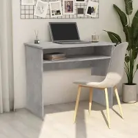 vidaXL Escritorio gris hormigón, 90x50x74 cm, material de madera - Escritorio - Escritorios - Mesa de ordenador - Mesas de ordenador