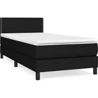 vidaXL Cama con somier y colchón de la marca , color , dimensiones 100x200 cm, tapizada en tela