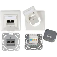 PROCABLE EFB Elektronik ET-25211.2V1, 2 conectores RJ-45, color blanco