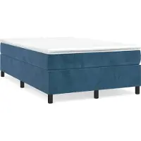 Syfax Estructura de cama con somier terciopelo azul oscuro 120x200cm