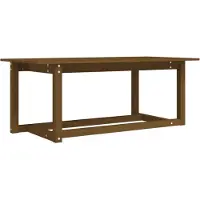 Syfax Mesa de centro madera maciza de pino marrón miel 110x55x45 cm