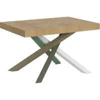 Itamoby Mesa extensible de 90x140/244 cm, modelo Volantis, acabado en roble natural, estructura 4/A