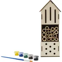 Spies Online Kit para construir un hotel para insectos, con pinturas, ideal para crear una colmena casera que se puede construir y decorar. Juguete creativo y natural