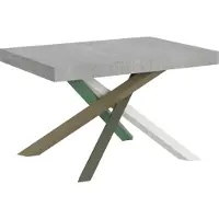 Itamoby Mesa de cambio de ropa, 120/380 x 90 cm, Volantis, hormigón, patas multicolores, modelo 4/A