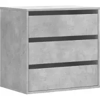 vidaXL Cómoda, color gris hormigón, 60x41x58 cm, material de madera