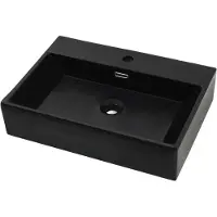 Syfax Lavabo con orificio para grifo cerámica 60,5x42,5x14,5 cm