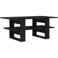 Syfax Mesa de Café Roble Negro 102 x 55 x 42 cm Madera de ingeniería