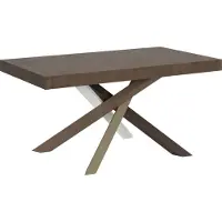 Itamoby Mesa extensible de 90x160/264 cm, color "Volantis Noce", estructura de 4 patas