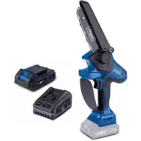 Scheppach Tijera eléctrica para setos BC-PS150-X | Hoja ProCut de 15 cm | 6,8 m/s | 20V | Sin escobillas | Capacidad de corte de 150 mm | Incluye batería de 2Ah + cargador de 2,4A