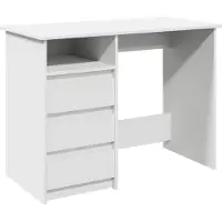 Syfax Escritorio de madera de ingeniería blanco 102x50x75 cm