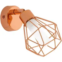 Eglo Aplique de pared Zapata en color cobre con diseño de jaula