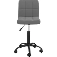 Syfax Silla de comedor giratoria de terciopelo gris oscuro