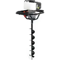 Wiltec Kit de taladro para pozos de gasolina , con broca de 100 mm, 1,4 kW (1,9 CV), 52 ccm. Taladro para pilotes, taladro para plantas