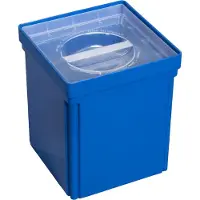 Allit 456340 - Caja de almacenamiento EuroPlus, con inserto >L< 130/3, color azul