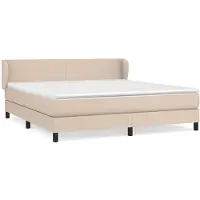 Syfax Cama box spring con colchón cuero sintético capuchino 180x200cm