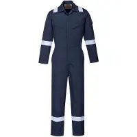 Portwest Mono de trabajo FR51 Bizflame Plus para mujer, color azul marino, gramaje 350 g, talla L