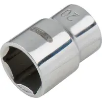 Ks Tools EDELSTAHL: Llave de vaso de 1/4", hexagonal, 13 mm
