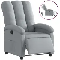 Sonstiges Sillón reclinable eléctrico tela gris claro