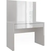 Vicco Tocador Annabelle Blanco alto brillo/Blanco 110 cm con espejo, Model 55016