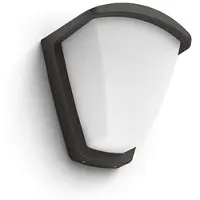 Philips myGarden, aplique de pared Kiskadee, 42 W, casquillo E27, sin bombilla, luz exterior para pared, color antracita, metal, para terraza, jardín, estilo contemporáneo