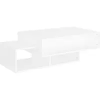 Syfax Mesa de centro madera contrachapada blanco 105x55x32 cm