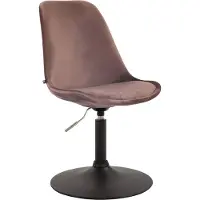 CLP Silla de comedor Maverick, tapizada en terciopelo, giratoria y con ajuste de altura regulable. Color: gris. Color del marco: negro
