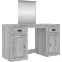 Syfax Tocador con espejo color gris Sonoma 130x50x132,5 cm
