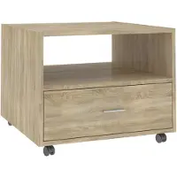 Syfax Mesa de centro madera de ingeniería roble Sonoma 55x55x40 cm
