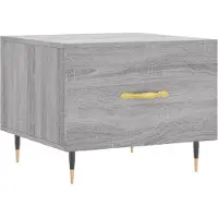 Syfax Mesa de centro madera contrachapada gris Sonoma 50x50x40 cm