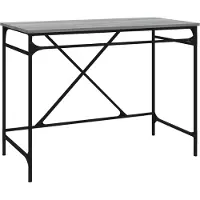 Syfax Escritorio hierro madera contrachapada gris Sonoma 100x50x75 cm
