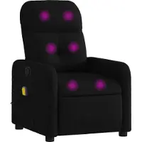Sonstiges Sillón reclinable de masaje de tela negro