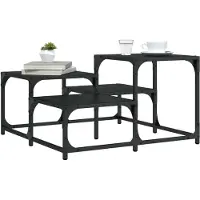 Prolenta Maison Exclusive - Mesa de centro negra, 68x68x40 cm, fabricada en material de madera