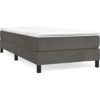 Syfax Cama box spring con colchón terciopelo gris oscuro 90x200 cm