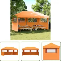 The Living Store Tienda de campaña plegable tipo "pop-up" de la marca Living Store, con 3 paneles laterales, color naranja