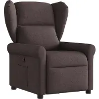 Syfax Sillón reclinable de tela marrón oscuro
